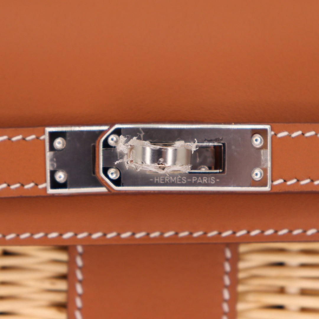 Hermès Kelly Mini Picnic Gold Swift Leather Palladium Hardware