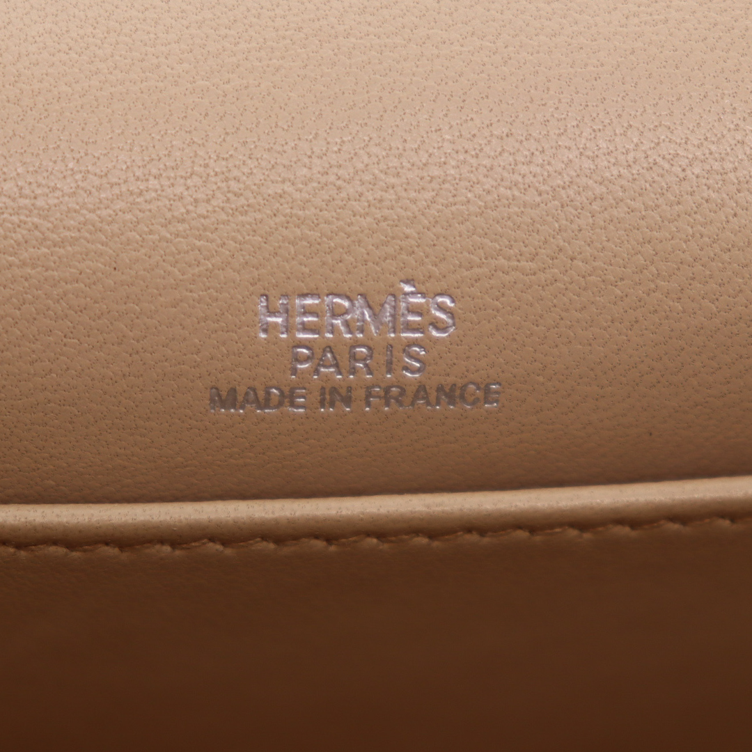 Hermès Kelly Pochette Bronze Metallic Swift Leather Palladium Hardware