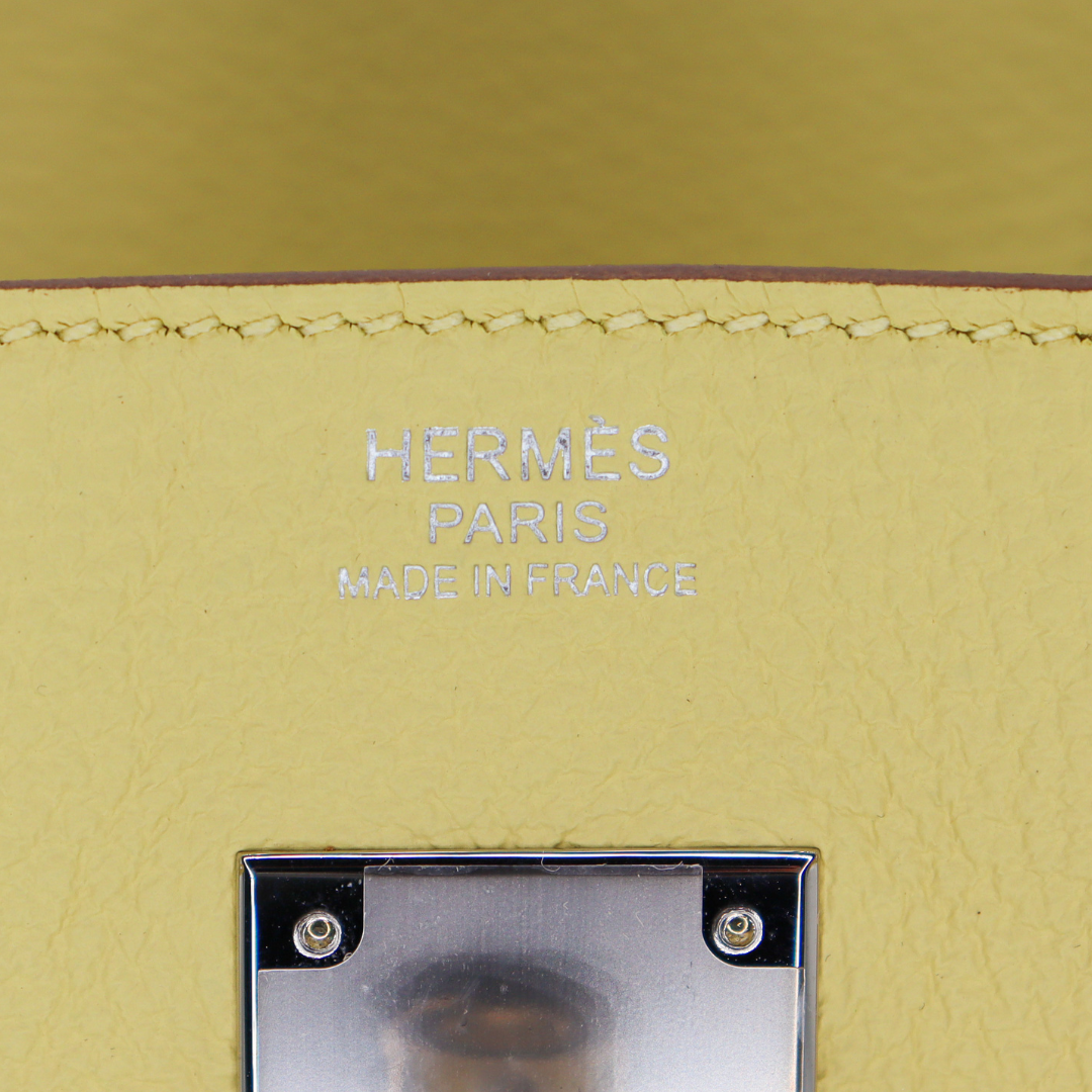 Hermès 30cm Birkin Jaune Poussin Togo Leather Palladium Hardware