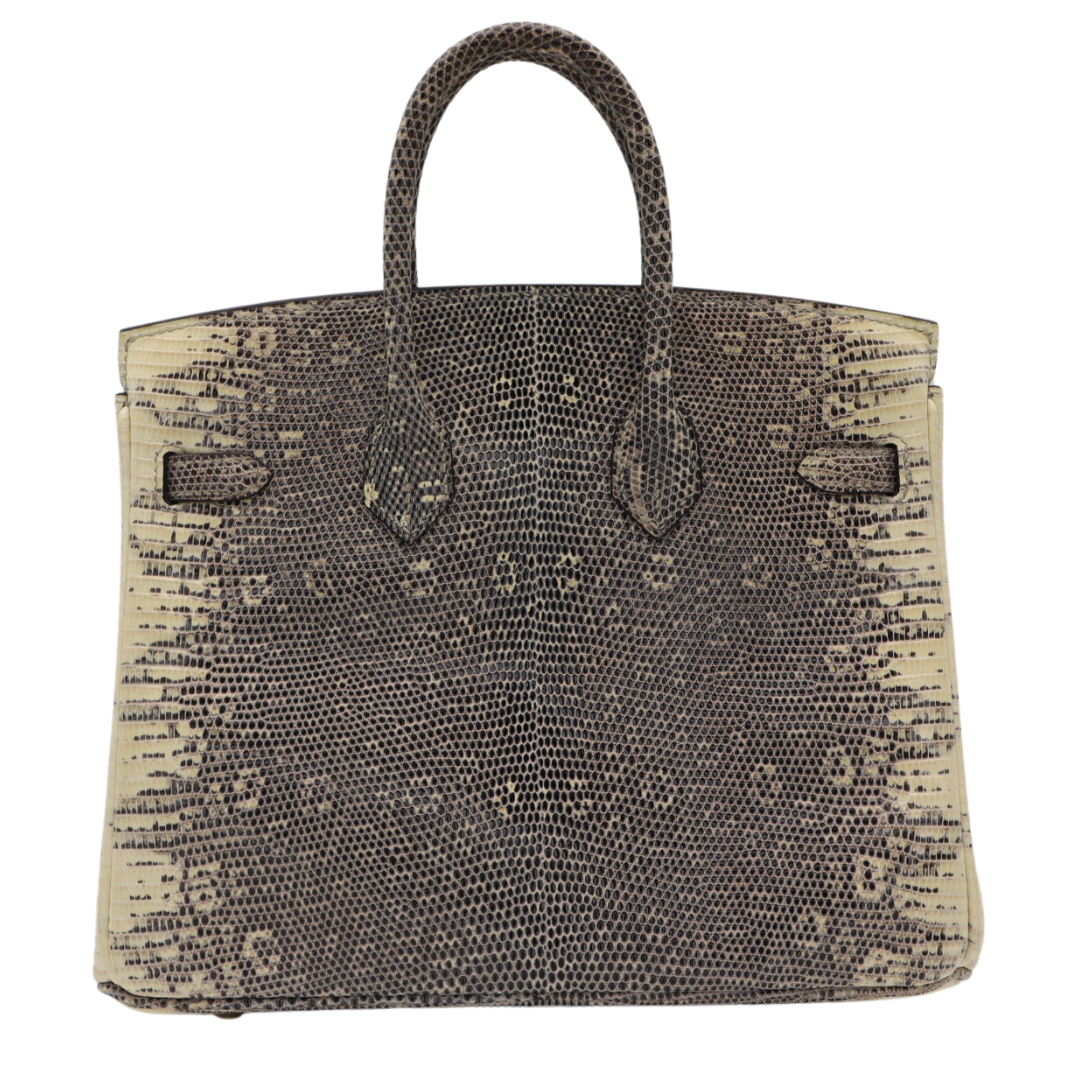 Hermès 25cm Birkin Ombre Lizard Gold Hardware