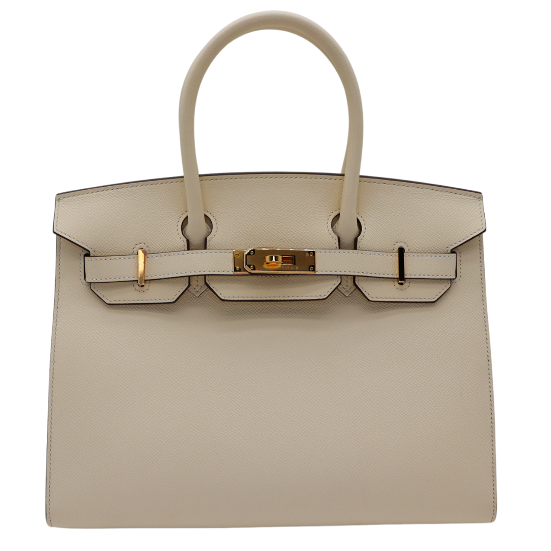 Hermès 30cm Birkin Sellier Nata Epsom Leather Gold Hardware