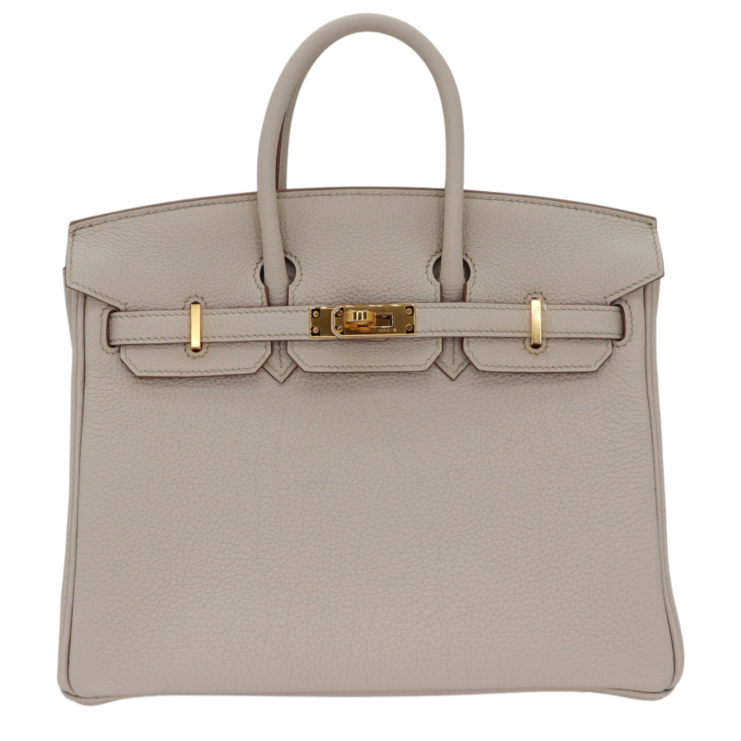 Hermès 25cm Birkin Beton Togo Leather Gold Hardware