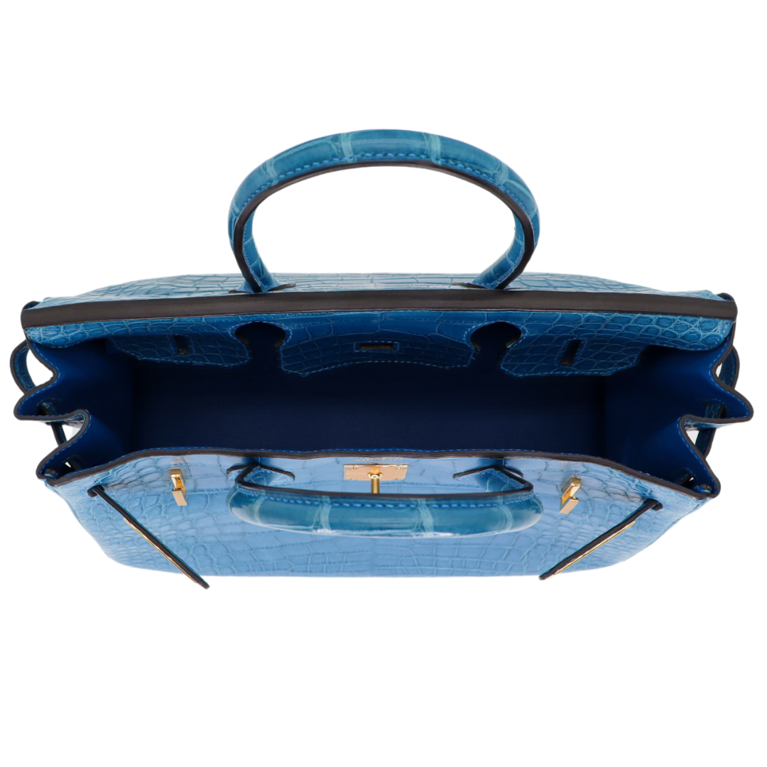 Hermès 30cm Birkin Mykonos Matte Alligator Gold Hardware