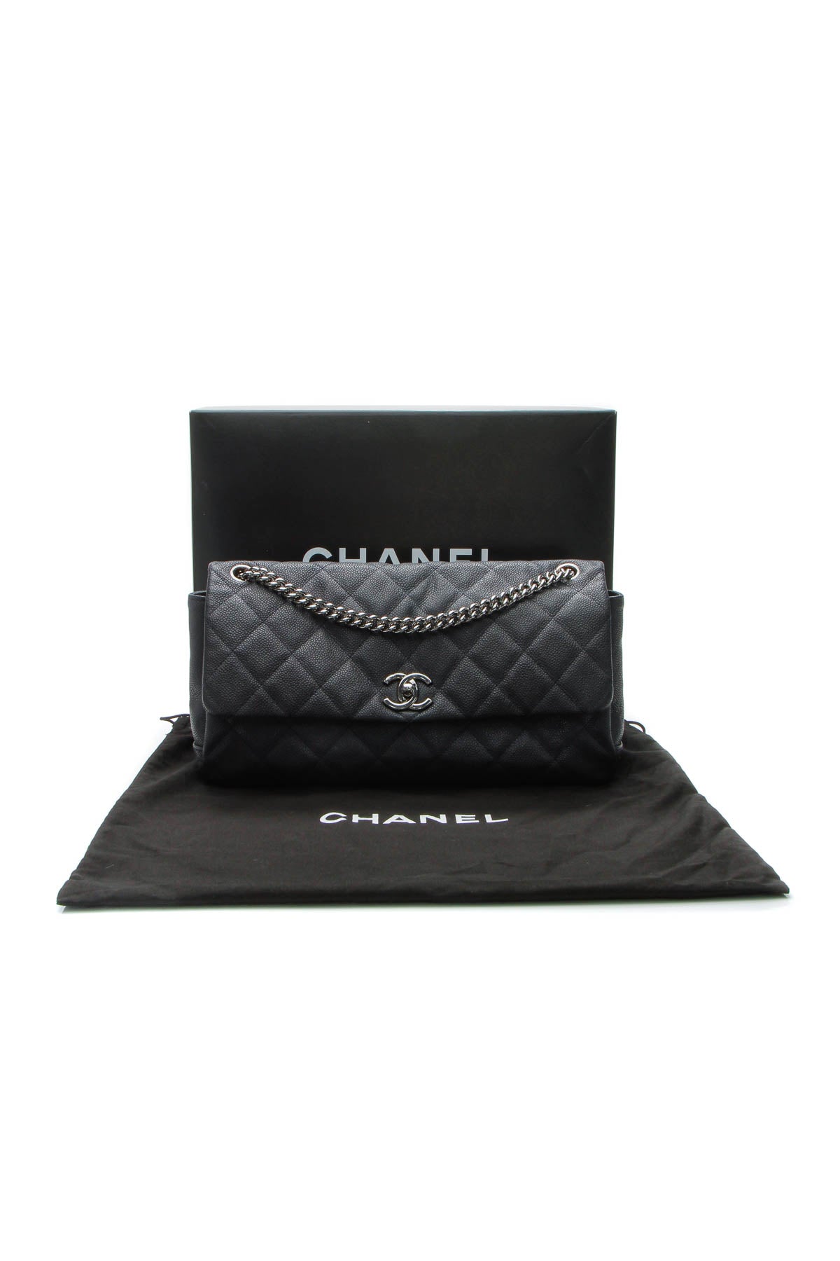 Accordion Flap Bag - Navy