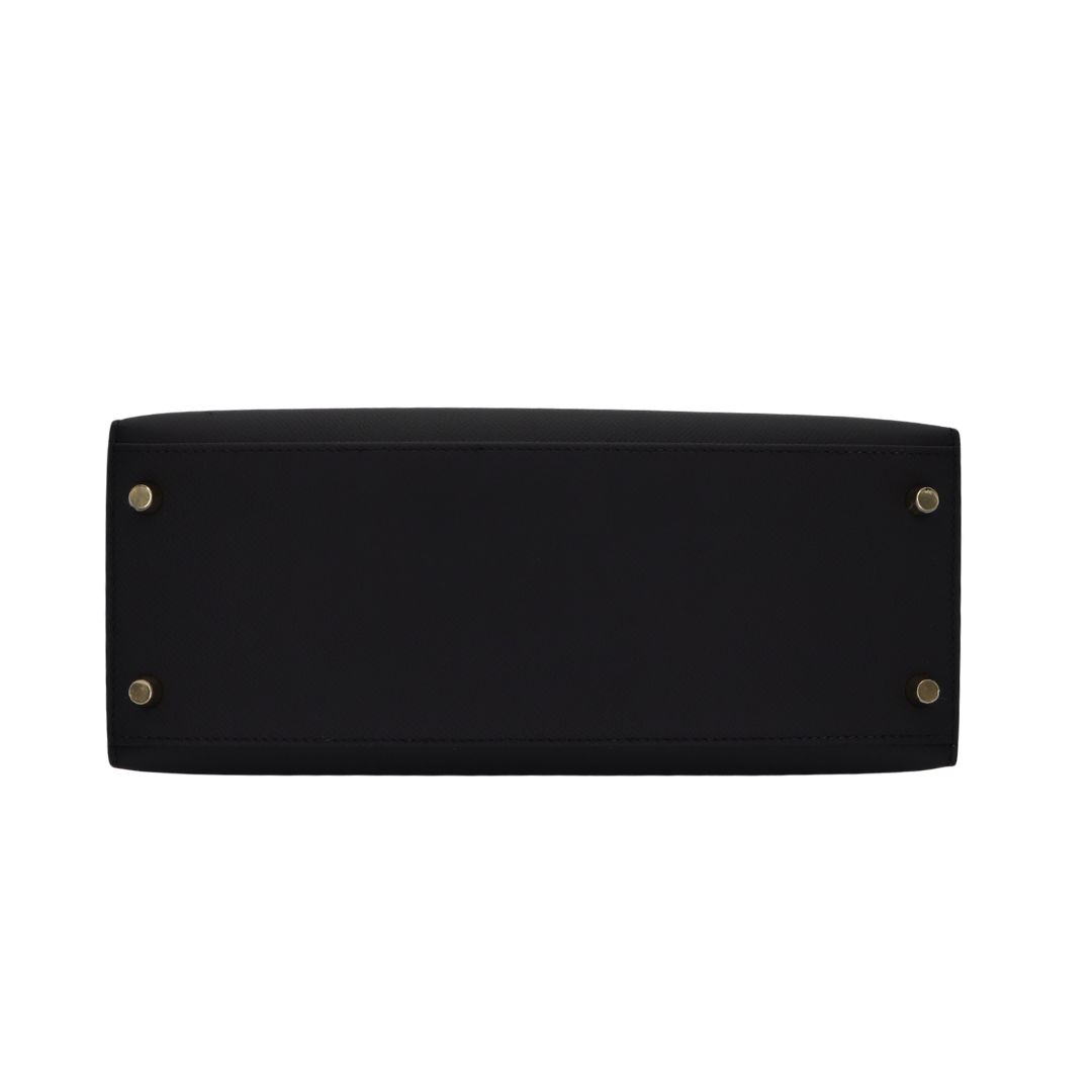 Hermès 28cm Kelly Sellier Black Epsom Leather Gold Hardware