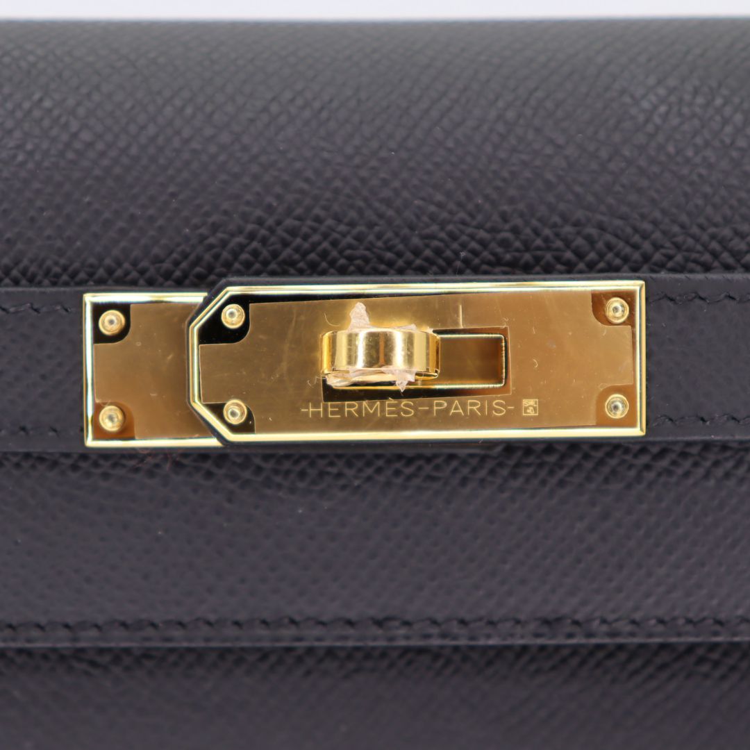 Hermès 28cm Kelly Sellier Black Epsom Leather Gold Hardware