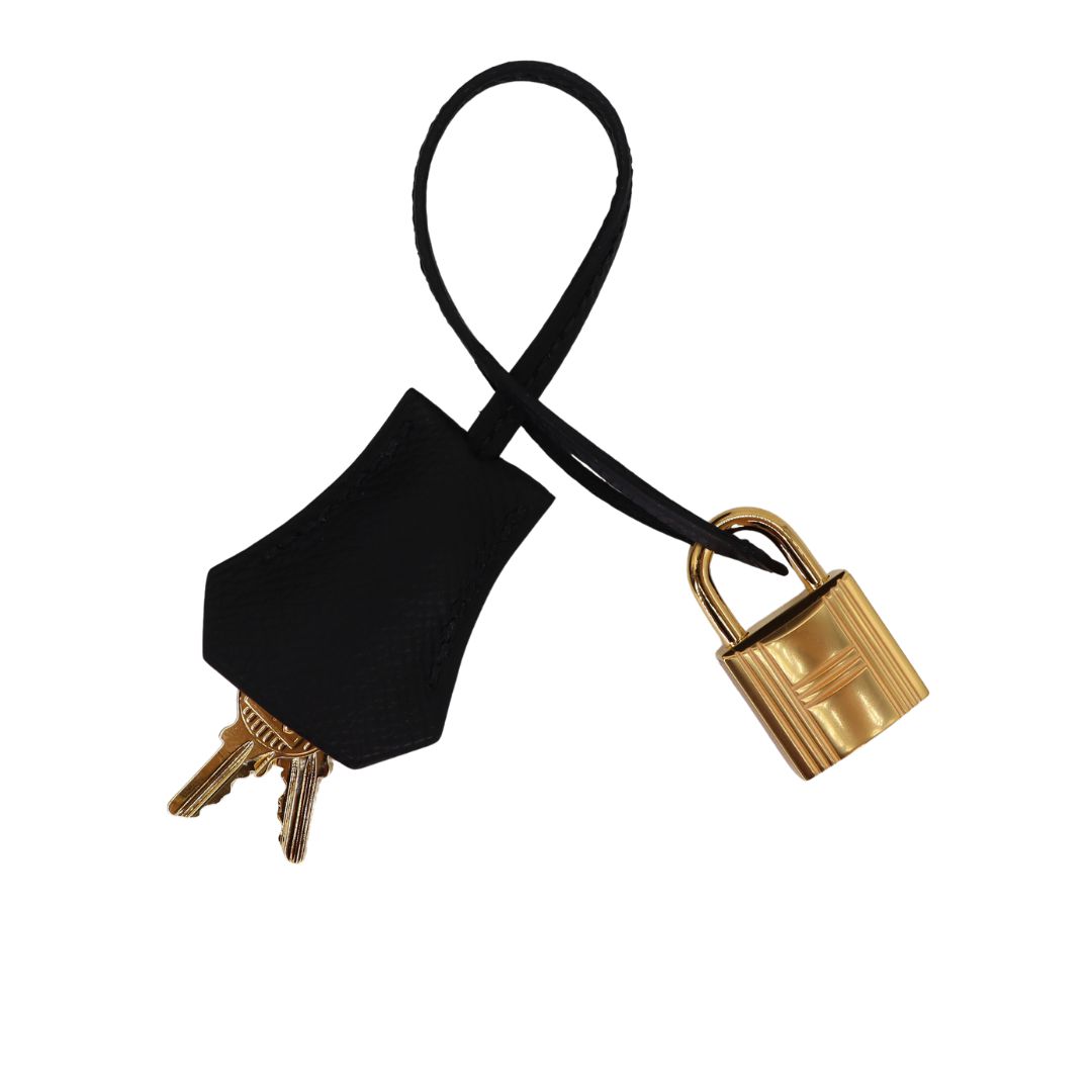 Hermès 28cm Kelly Sellier Black Epsom Leather Gold Hardware