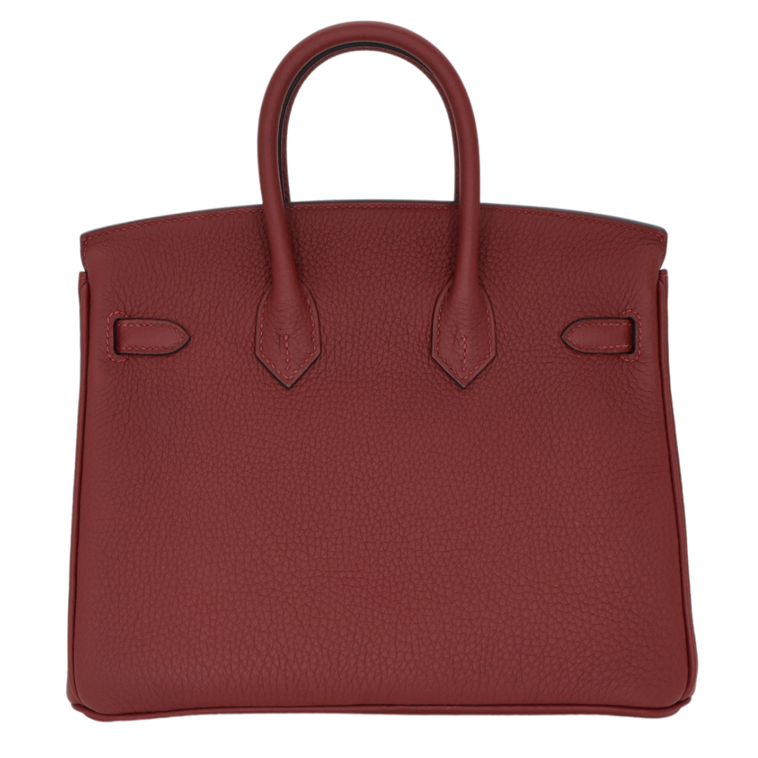 Hermès 25cm Birkin Rouge H Togo Leather Palladium Hardware