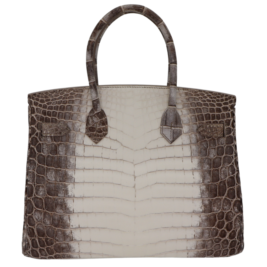 Hermès 30cm Birkin Blanc Himalaya Matte Niloticus Crocodile Palladium Hardware