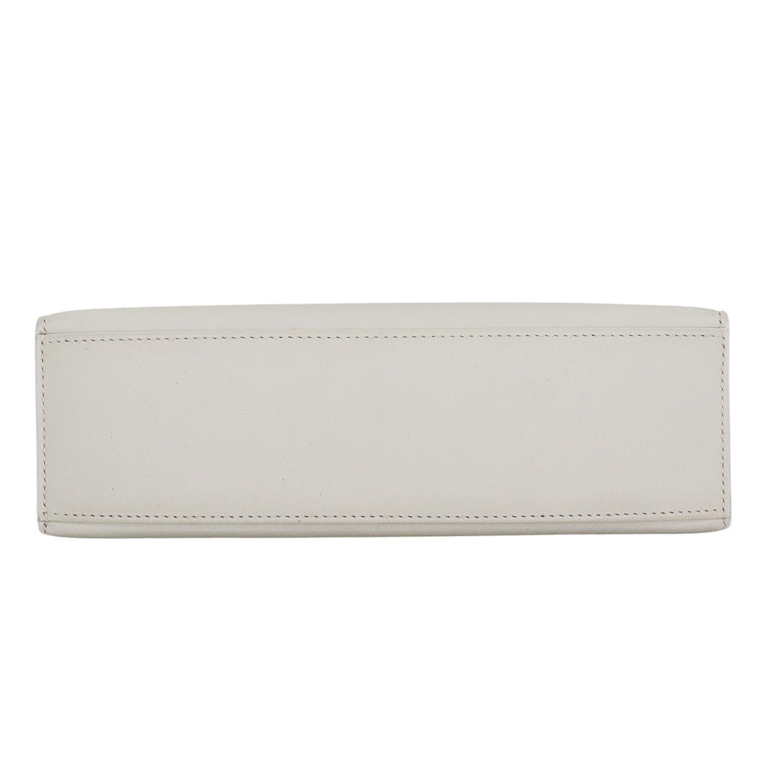 Hermès Kelly Pochette Blanc (White) Swift Leather Gold Hardware