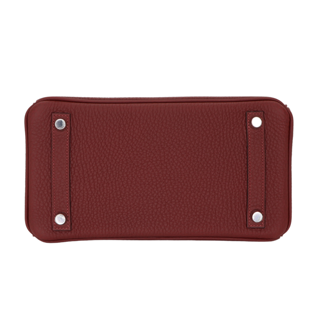 Hermès 25cm Birkin Rouge H Togo Leather Palladium Hardware
