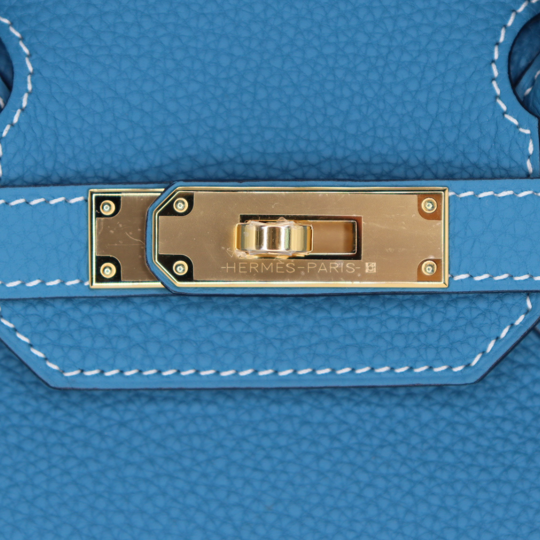 Hermès 30cm Birkin Bleu Jean Togo Leather Gold Hardware