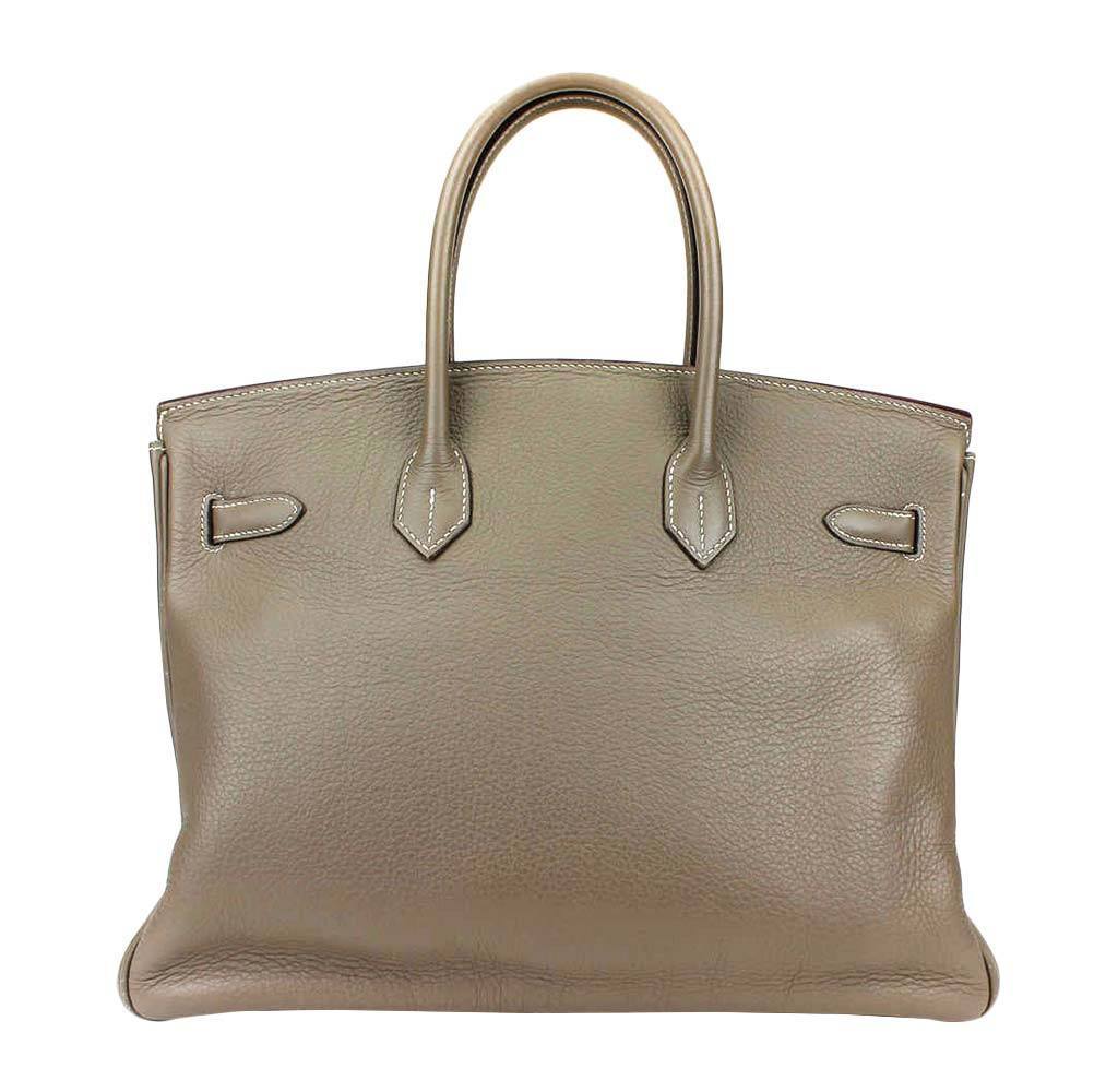 Hermès Birkin 35 Etoupe Taupe Bag PHW