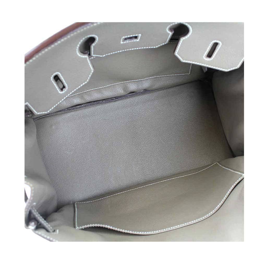 Hermès Birkin 35 Etoupe Taupe Bag PHW
