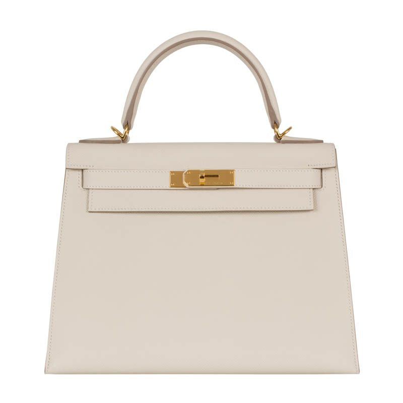 Hermès 32cm Kelly Craie Epsom GHW