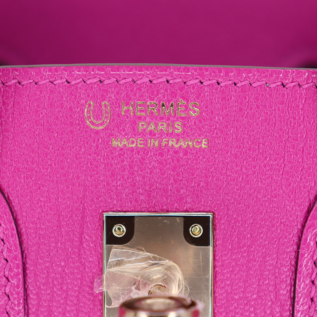 Hermès 25cm Birkin HSS Rose Magnolia/Gris Perle Chèvre Leather Gold Hardware