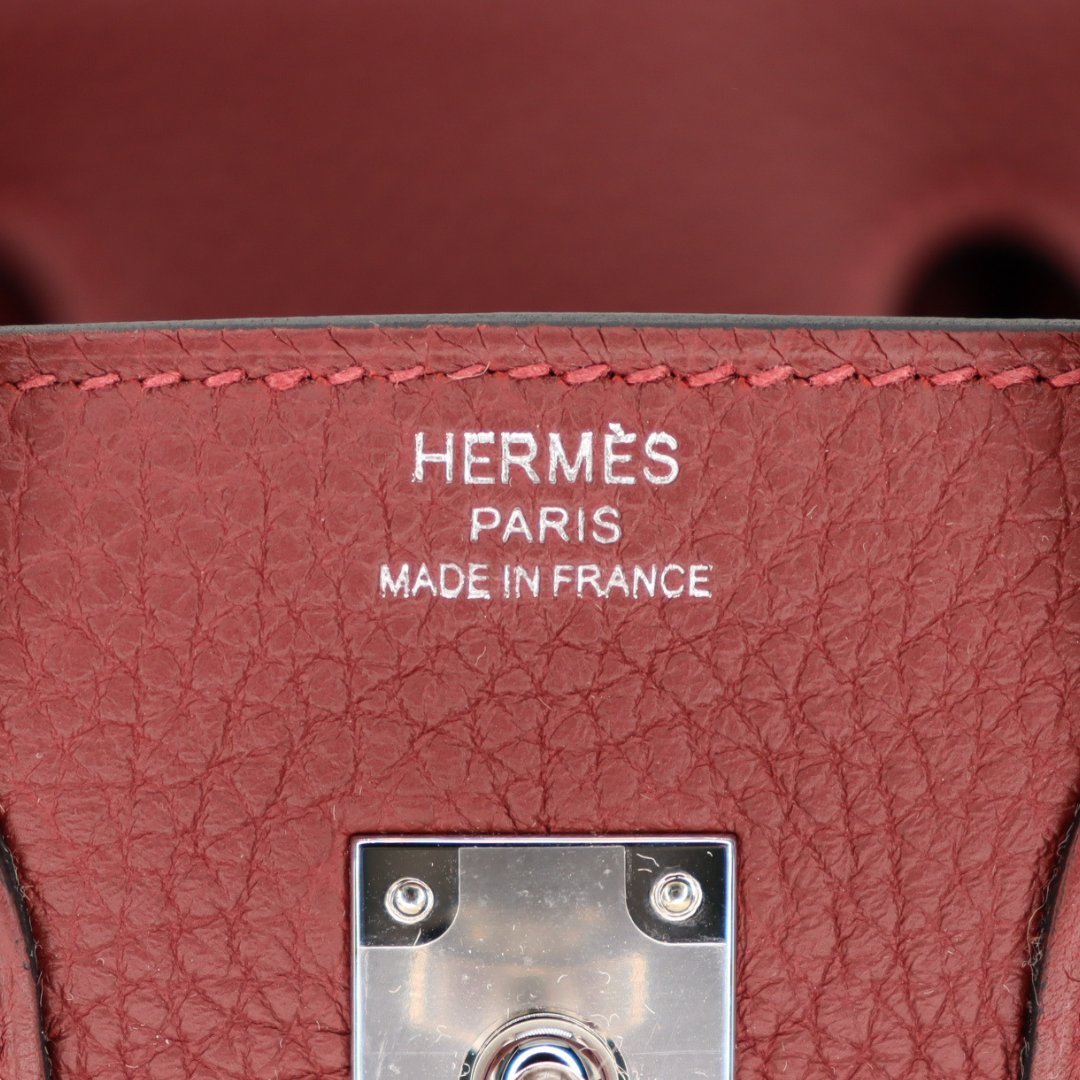 Hermès 25cm Birkin Rouge H Togo Leather Palladium Hardware