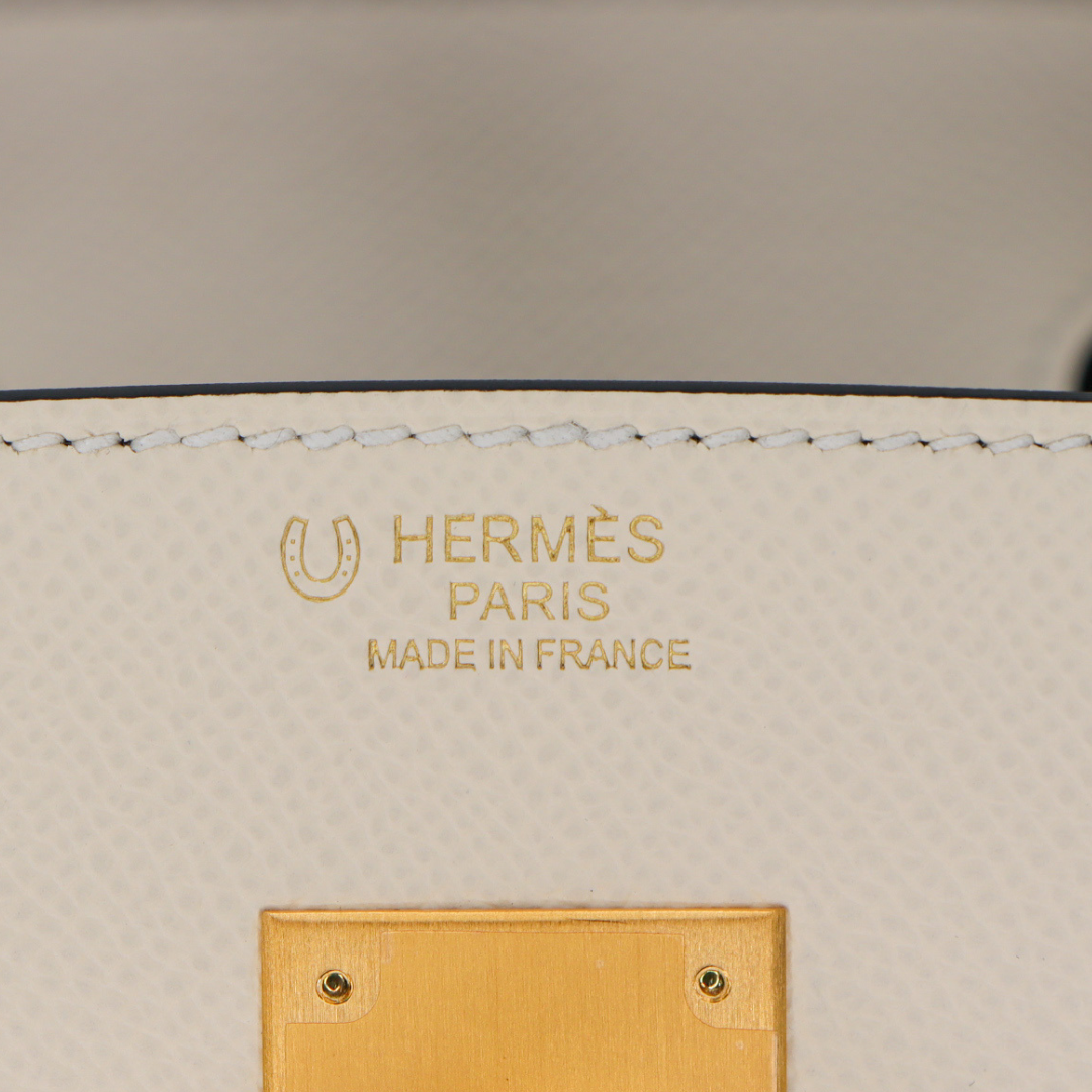 Hermès 30cm Birkin Sellier HSS Craie/Black Epsom Leather Brushed Gold Hardware