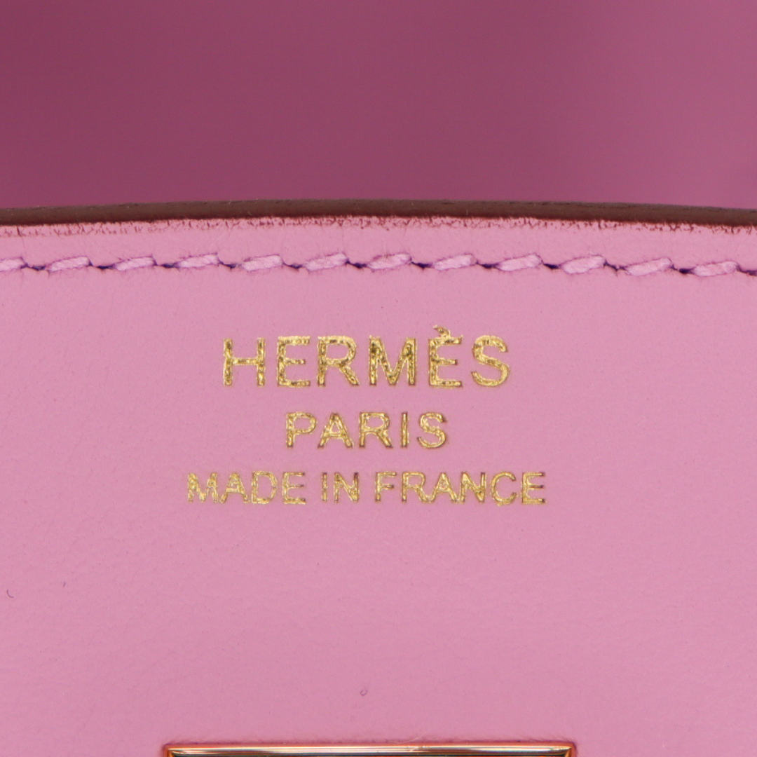 Hermès 25cm Birkin Mauve Sylvestre Swift Leather Rose Gold Hardware