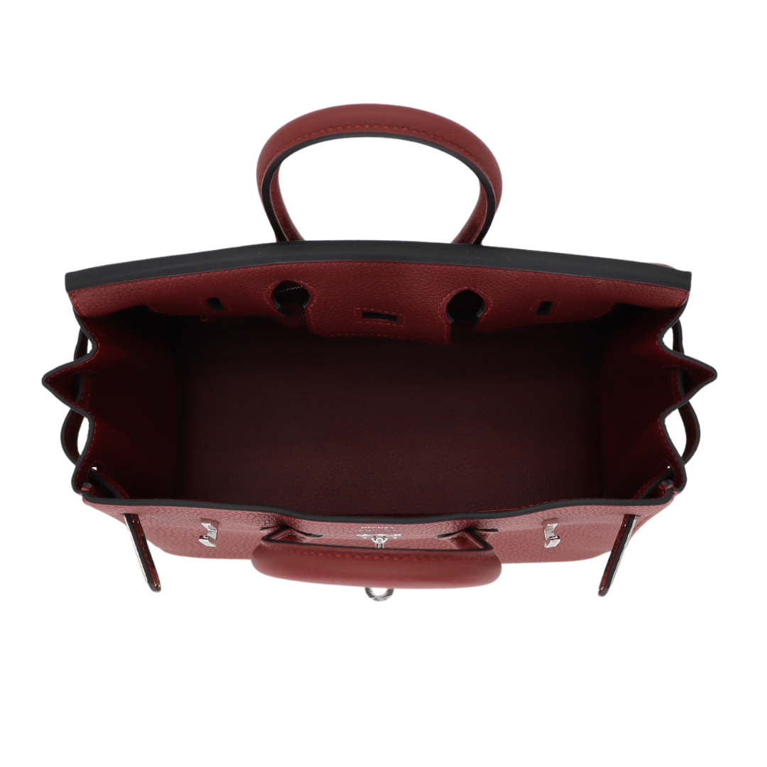 Hermès 25cm Birkin Rouge H Togo Leather Palladium Hardware