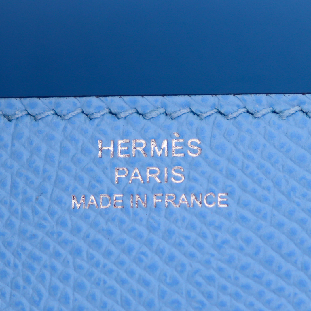 Hermès Kelly Doll Picto Celeste Epsom Leather Palladium Hardware