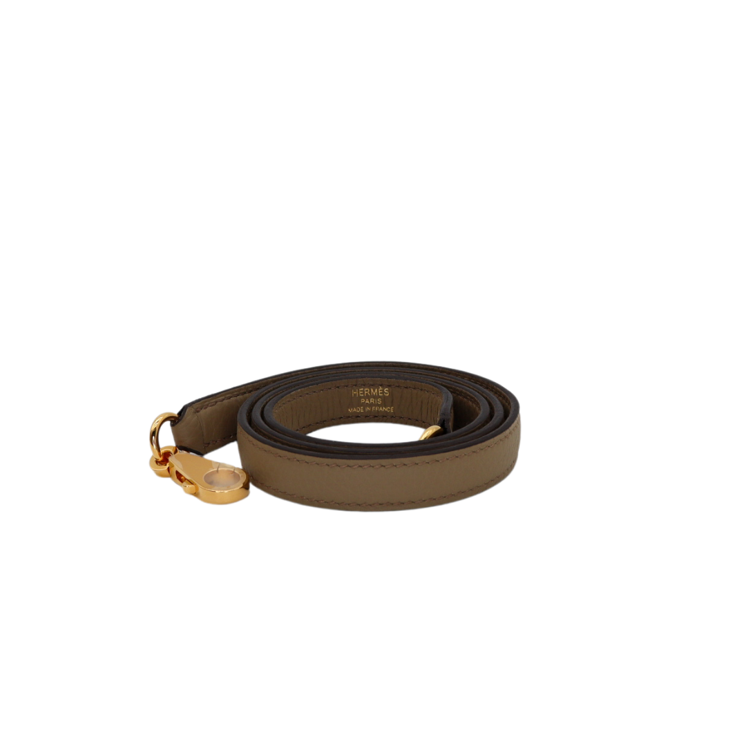 Hermès 28cm Kelly Retourne Beige Marfa Clemence Leather Gold Hardware