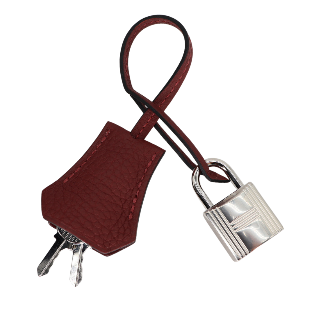 Hermès 25cm Birkin Rouge H Togo Leather Palladium Hardware