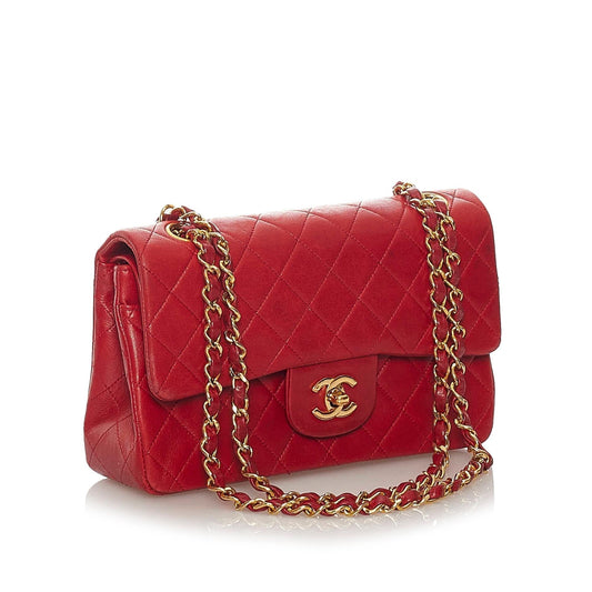 Chanel Classic Small Lambskin Leather Single Flap Bag