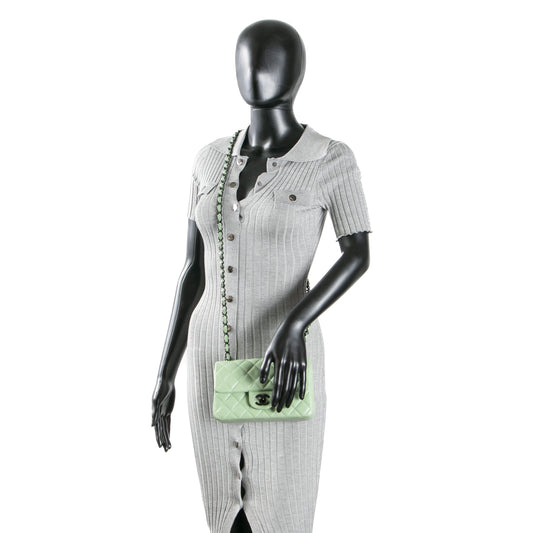 CHANEL Rectangular Mini Flap Bag - Matcha Green