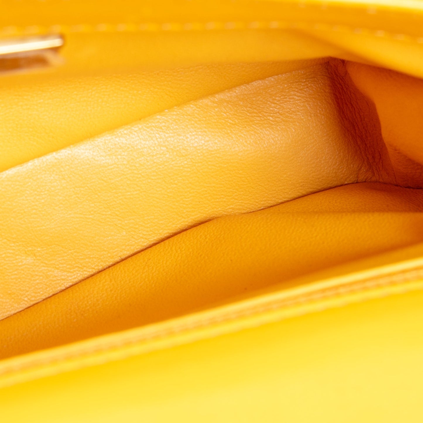 CHANEL Golden Links Top Handle Flap Bag Small- Mustard Yellow