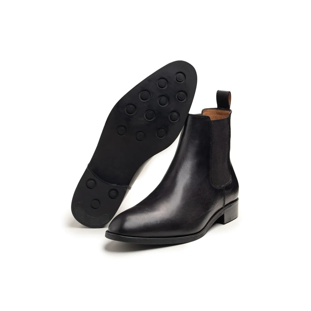 Men's Classic Black Leather Chelsea Boots
