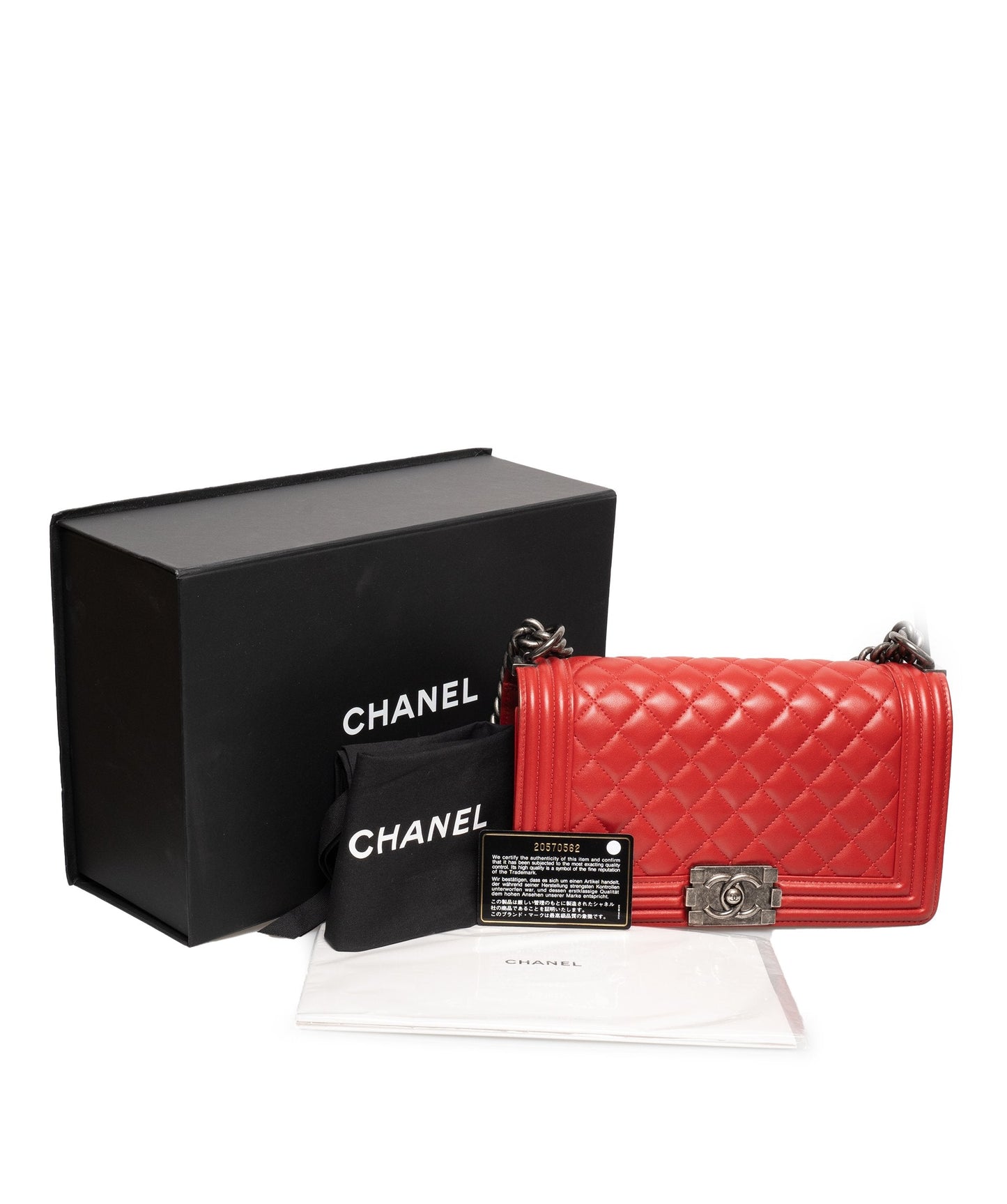Chanel Red New Medium Boy Bag - ADL1302 - Cap N Wrap