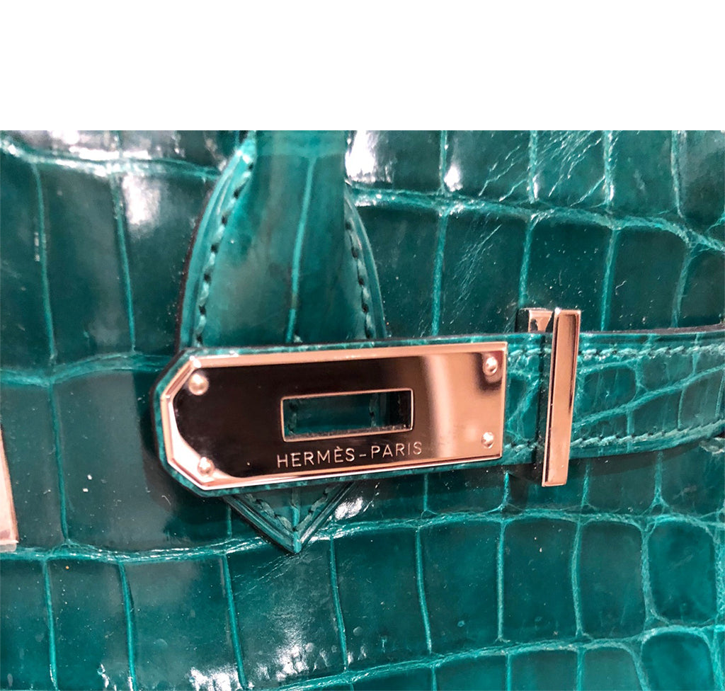 Hermès Birkin 30 Bag Emeraude Niloticus Crocodile PHW