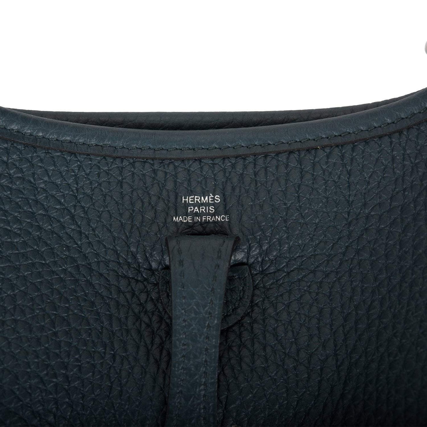 Hermes Vert Cypress Clemence Evelyne TPM Bag Palladium Hardware