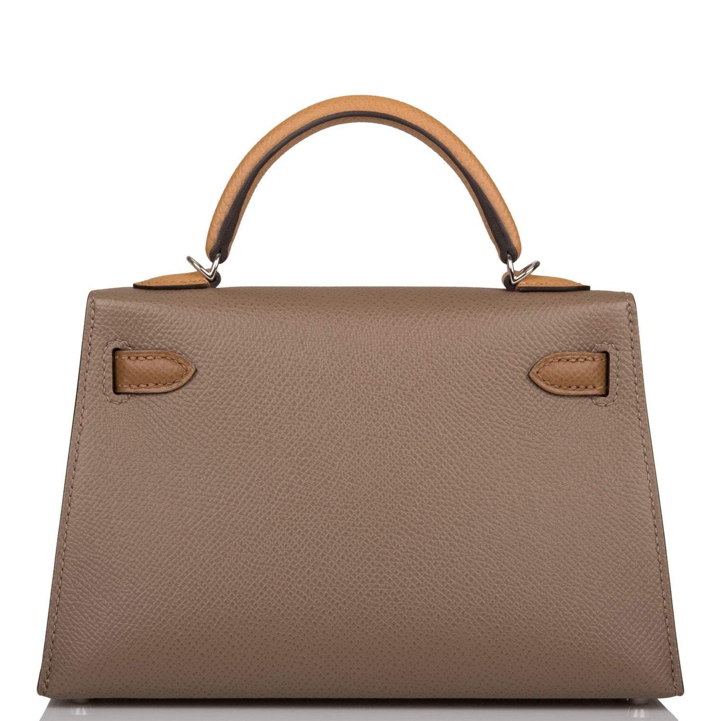 Hermes Tri-Color Kelly Sellier 20 Etoupe, Alezan and Biscuit Epsom Palladium Hardware