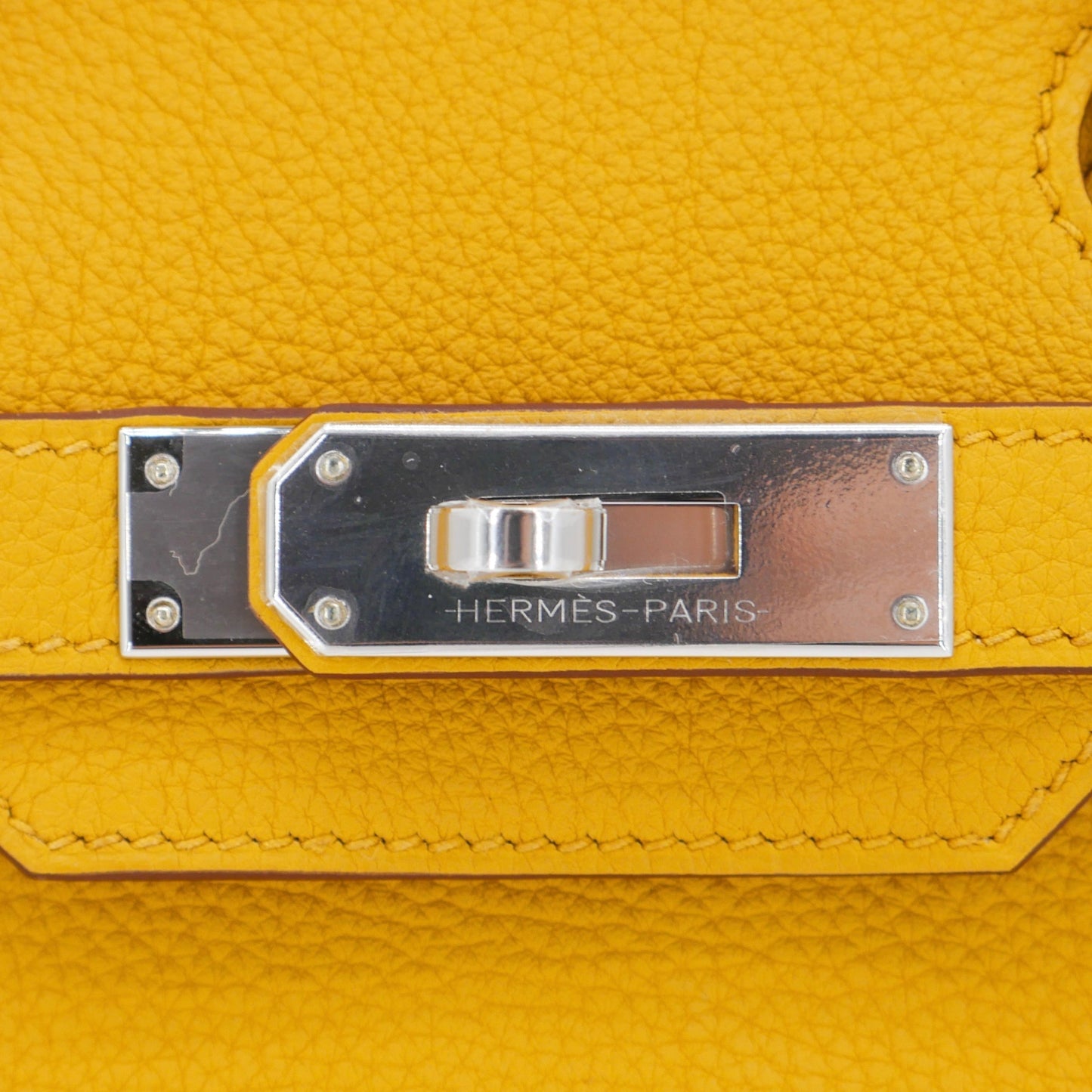 Hermès 30cm Birkin Ambre Togo Leather Palladium Hardware