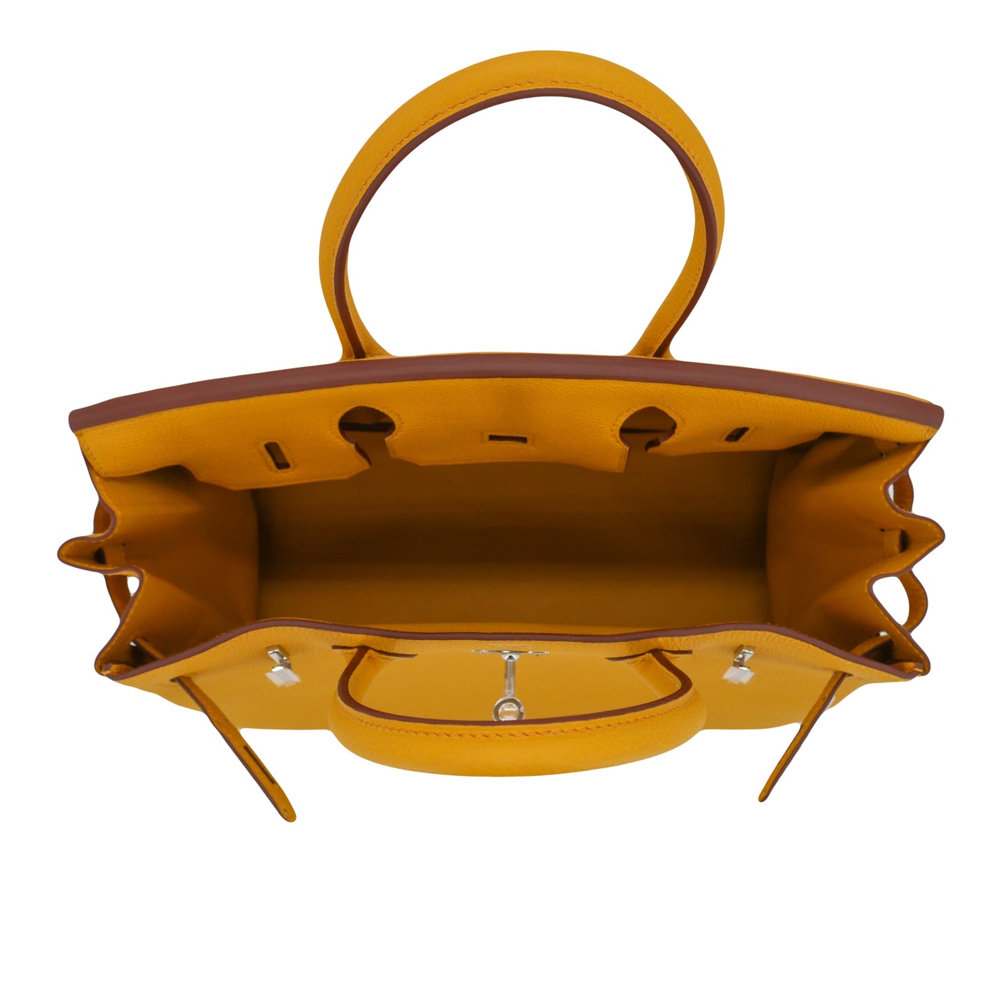 Hermès 30cm Birkin Ambre Togo Leather Palladium Hardware
