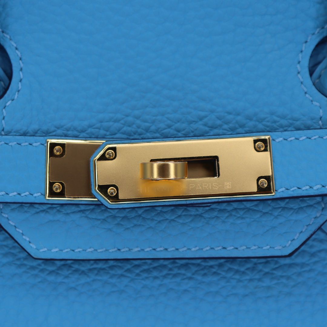 Hermès 30cm Birkin Bleu Du Nord Togo Leather Gold Hardware