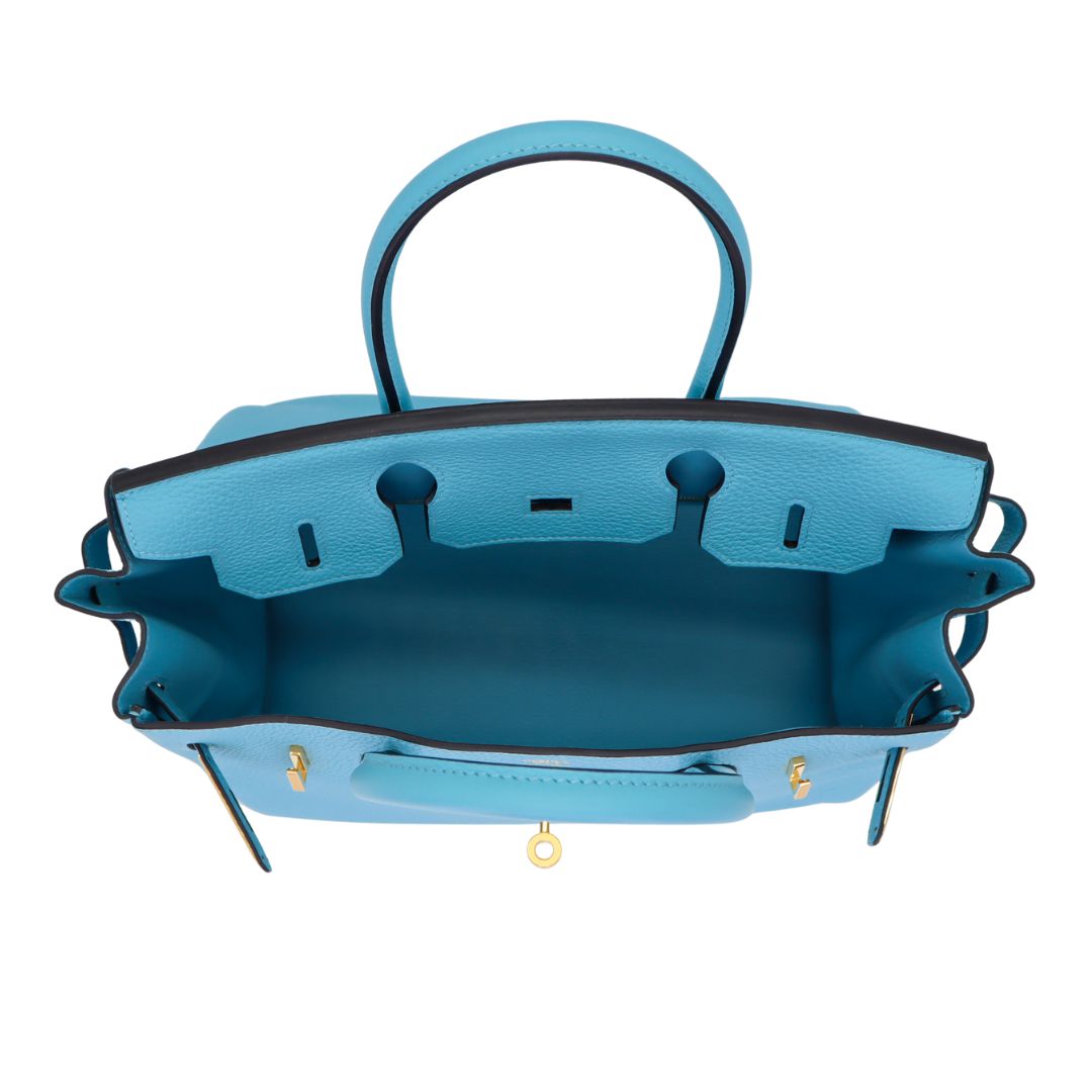 Hermès 30cm Birkin Bleu Du Nord Togo Leather Gold Hardware