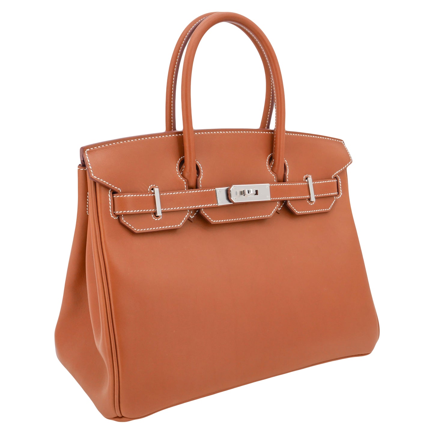 Hermès 30cm Birkin Fauve Barenia Smooth Leather Palladium Hardware