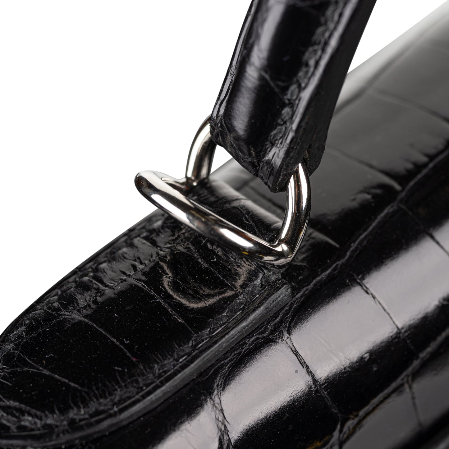 Hermès 32cm Kelly Sellier Black Shiny Nilo PHW