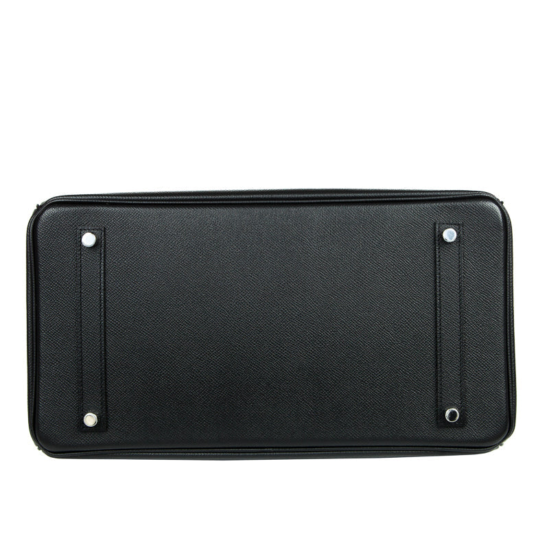 Hermès 35cm Birkin Black Epsom Palladium Hardware