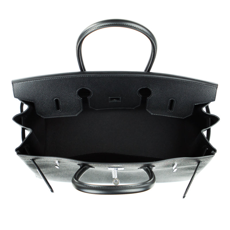 Hermès 35cm Birkin Black Epsom Palladium Hardware