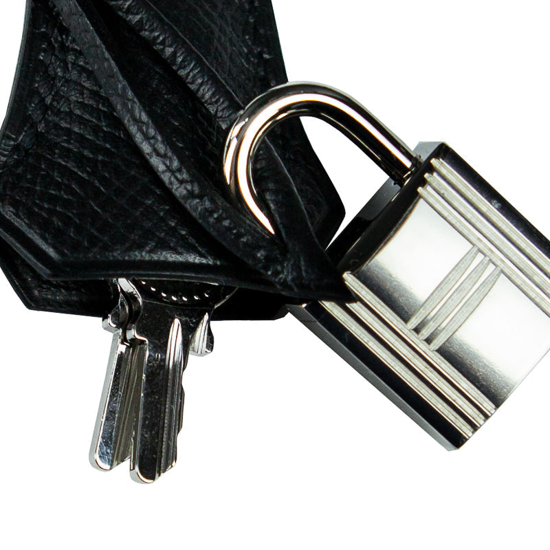 Hermès 35cm Birkin Black Epsom Palladium Hardware