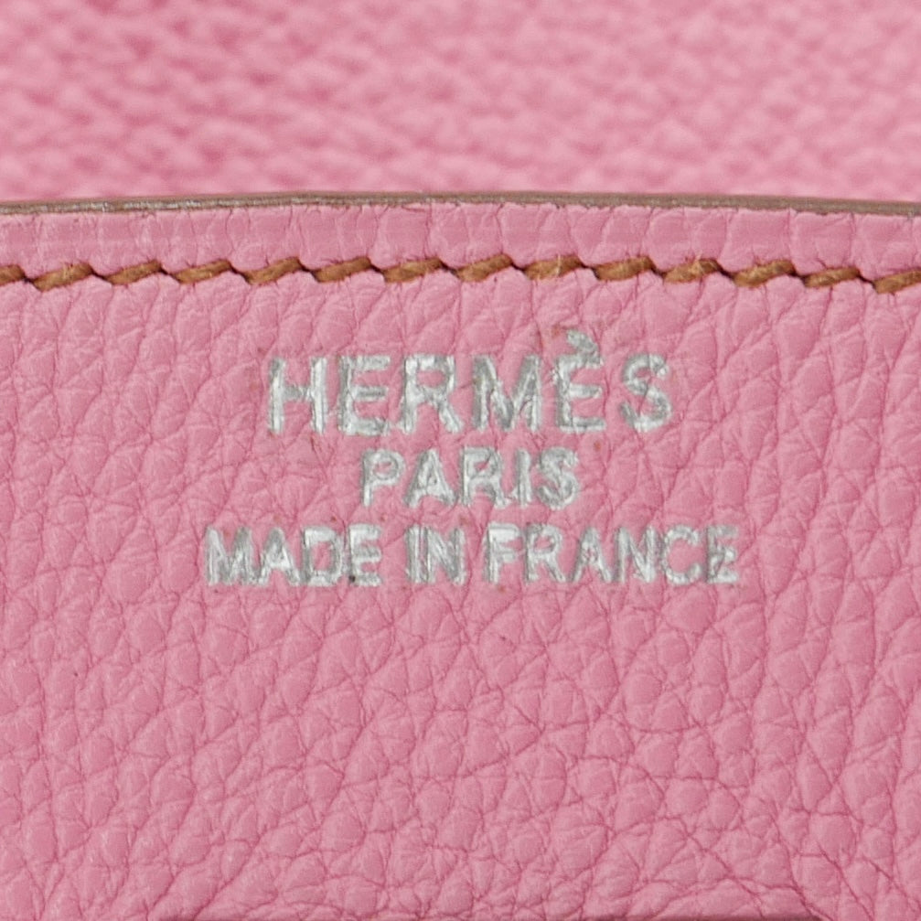 Hermès 35cm Birkin Bubblegum Clemence Palladium Hardware