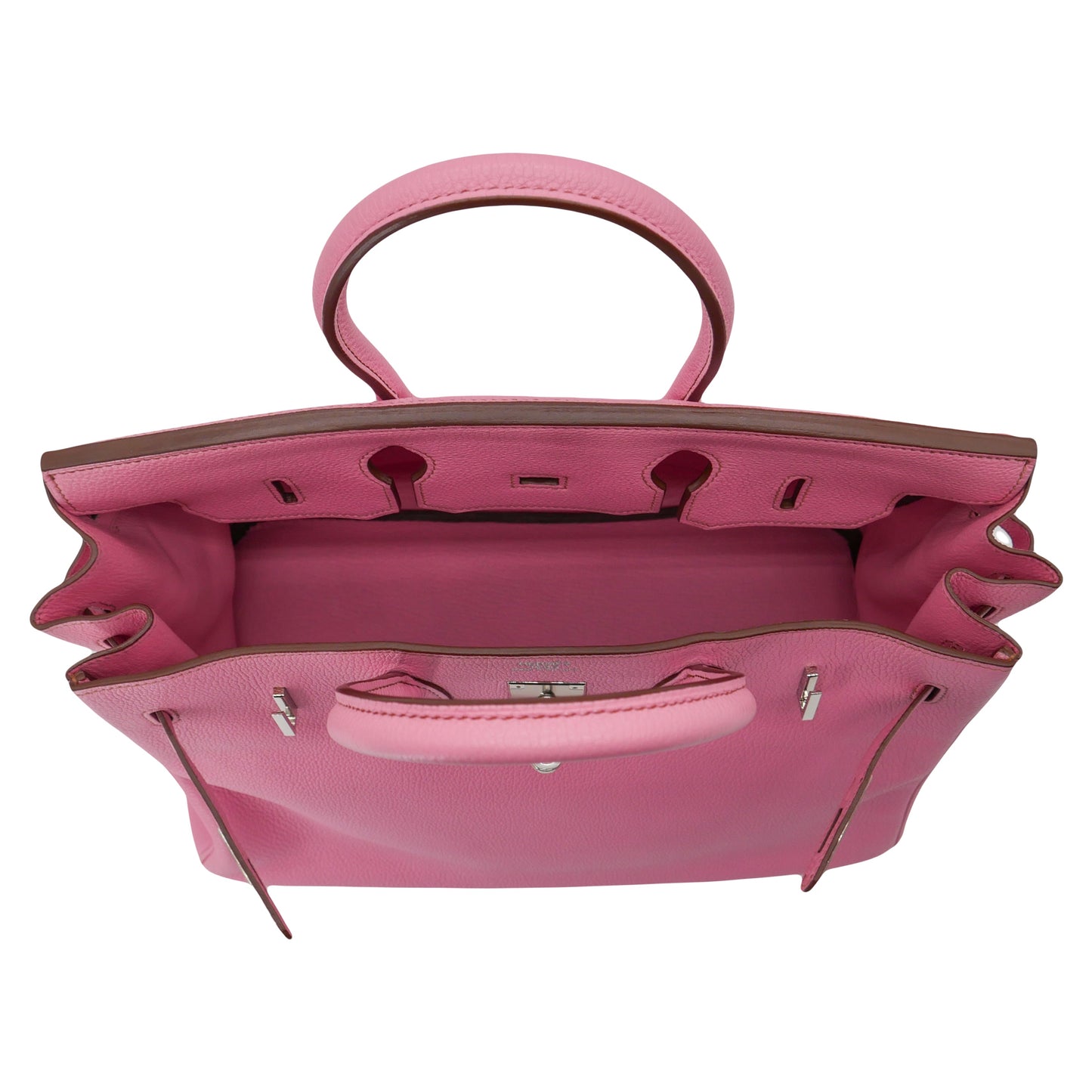 Hermès 35cm Birkin Bubblegum Clemence Palladium Hardware