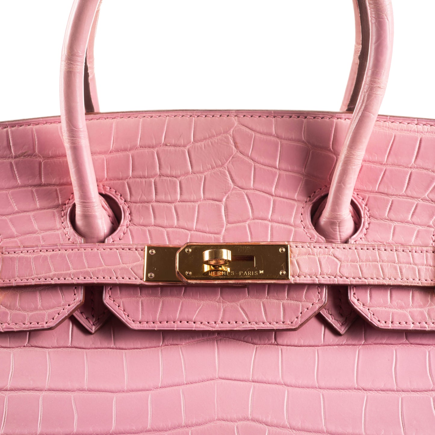 Hermès 35cm Birkin Bubblegum Matte Alligator Gold Hardware