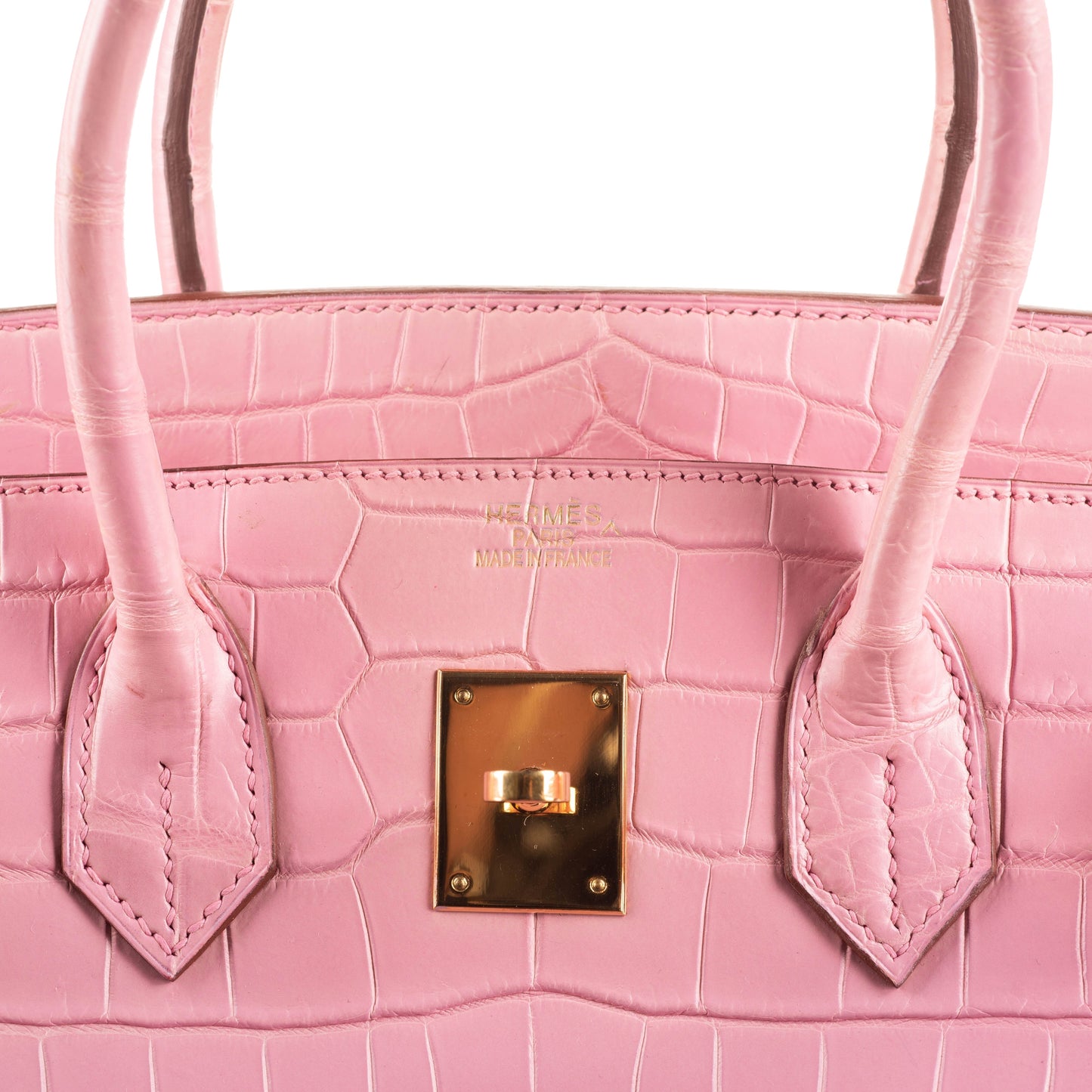 Hermès 35cm Birkin Bubblegum Matte Alligator Gold Hardware