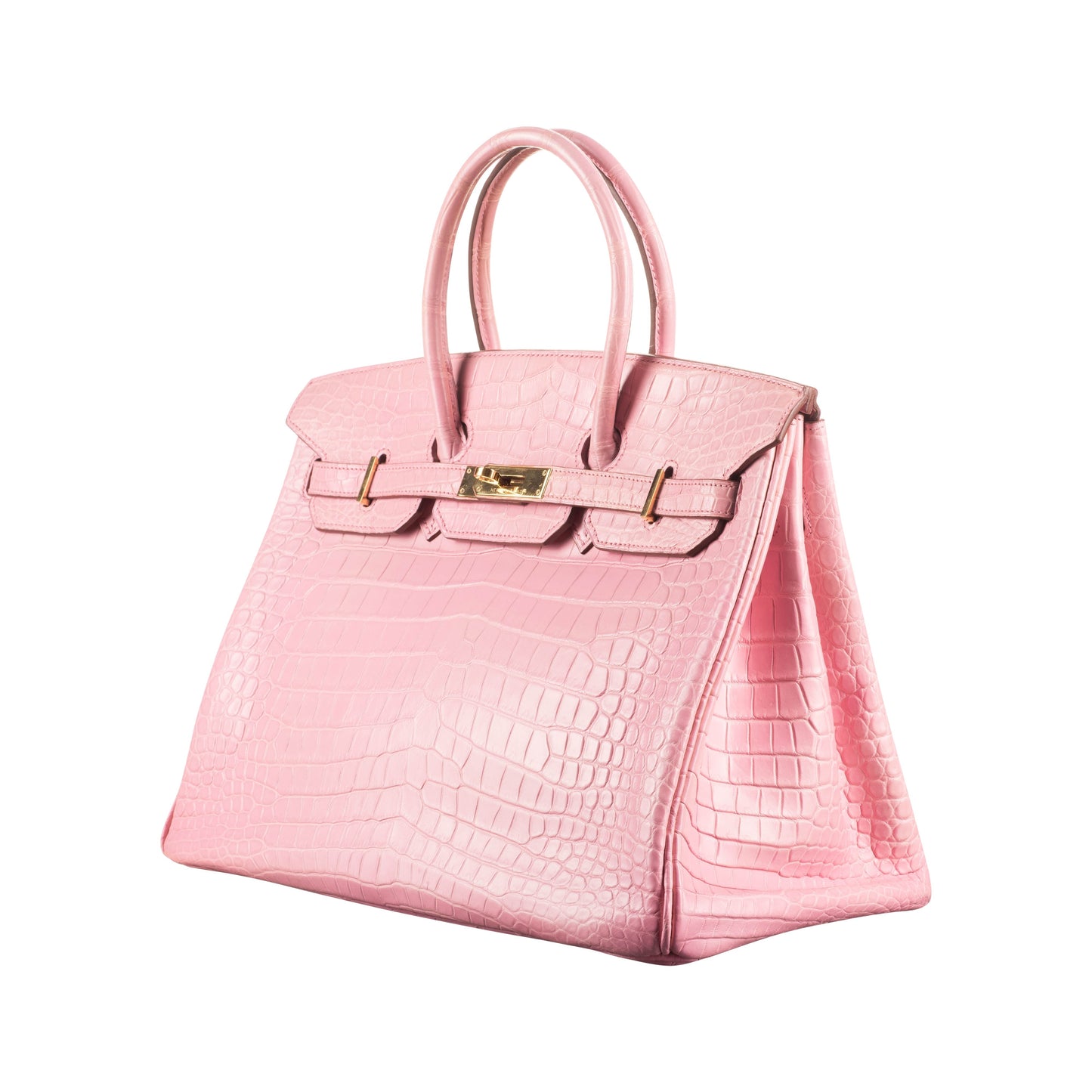 Hermès 35cm Birkin Bubblegum Matte Alligator Gold Hardware