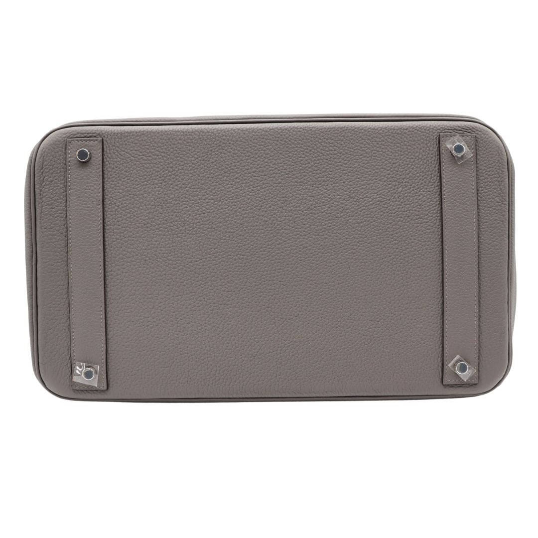 Hermès 40cm HAC Gris Meyer Togo Leather Palladium Hardware